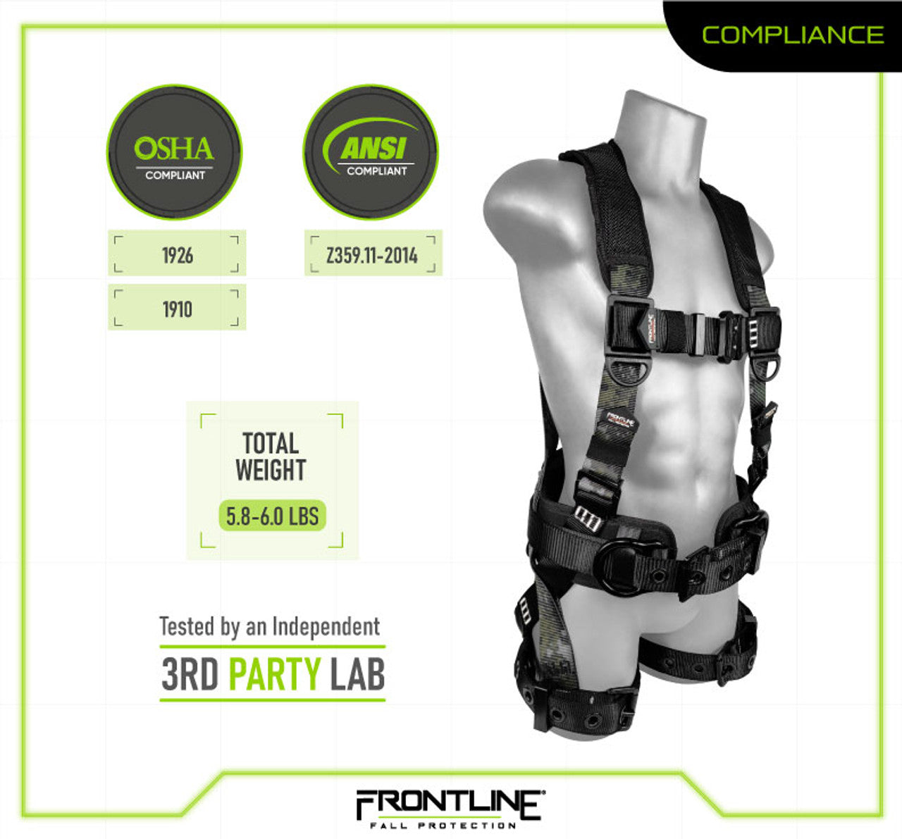 Frontline Digital Camo Full Body Harness