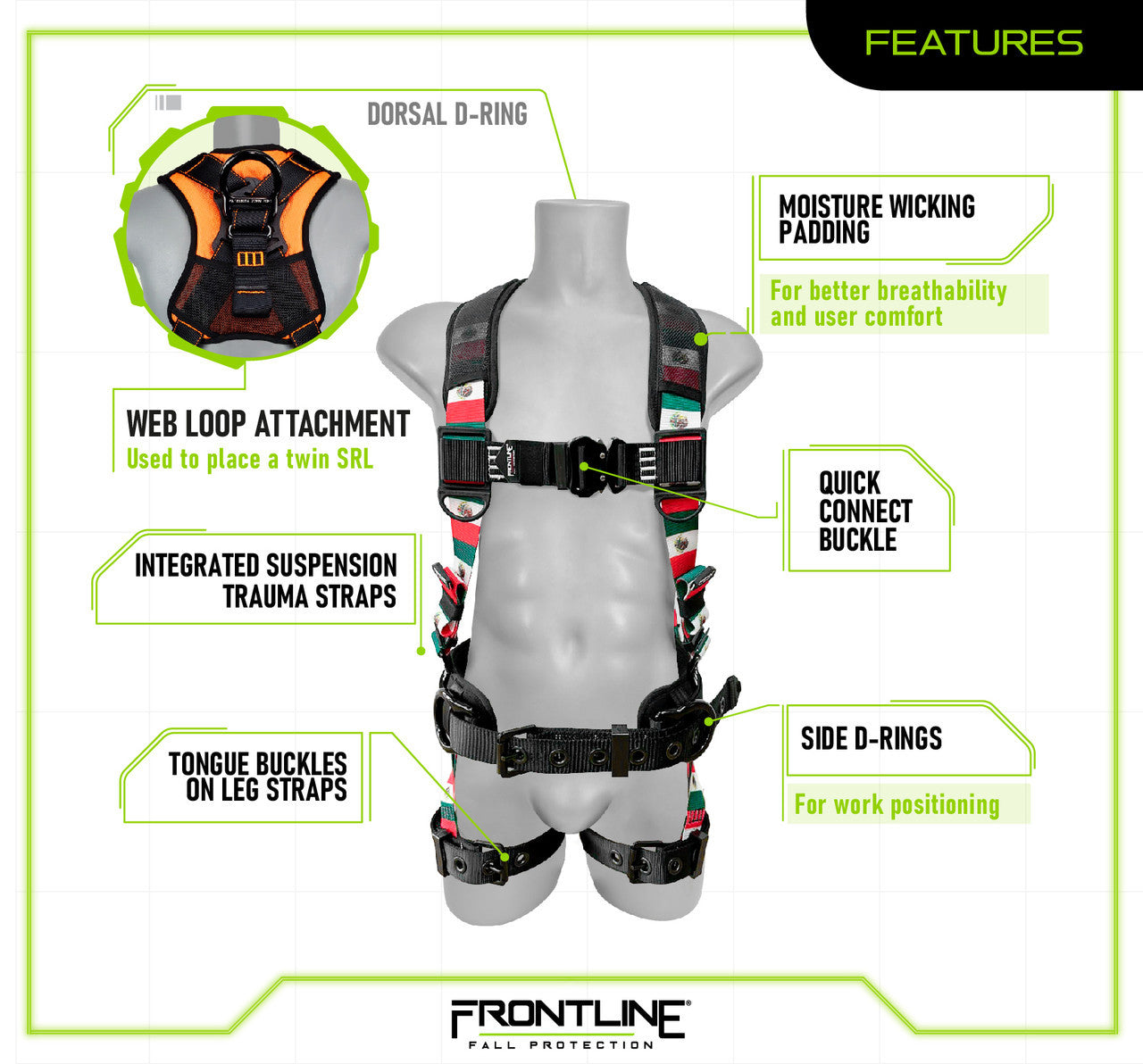Frontline  Mexican Style Full Body Harness